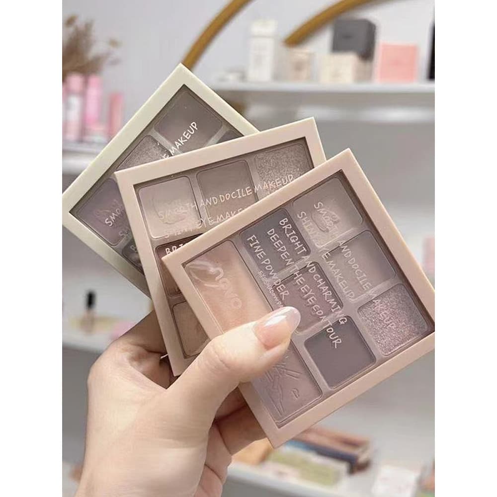 NOVO Beautiful Eyes First Bloom Paleta de sombras de oito cores Blush Contouring Paleta multifuncional de alto brilho di