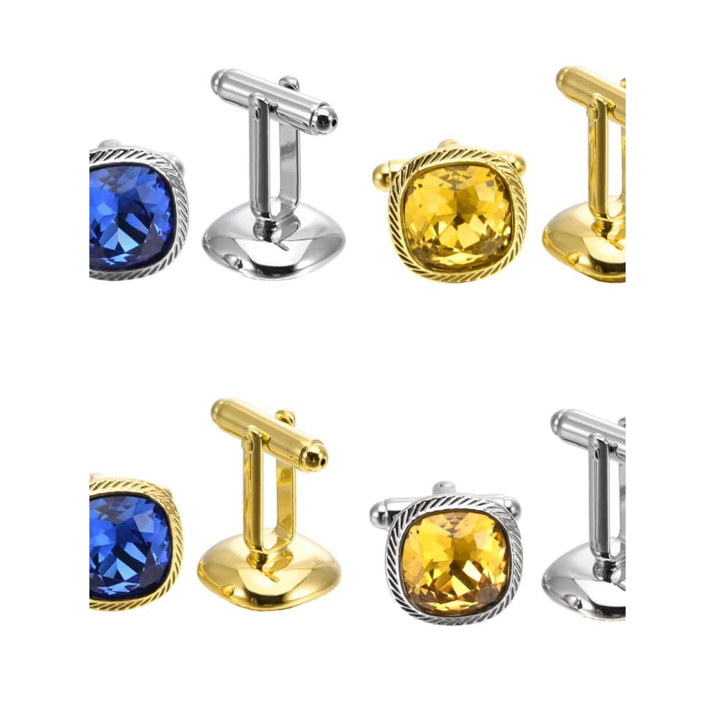 Fábrica masculina High-End cristal zircão abotoaduras francesas terno camisa abotoaduras abotoaduras Cross-Border mangui
