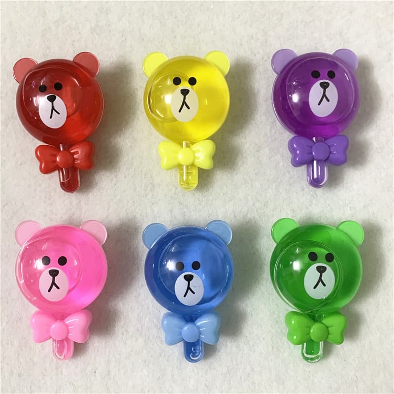 Cor de cristal lama urso pirulito 6 cores antiaderente plasticina crianças diy argila areia descompressão brinquedo de s