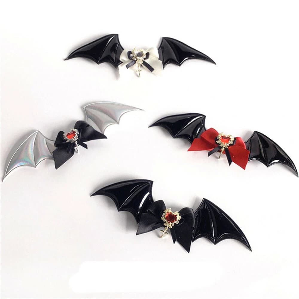 Halloween exclusivo cocar acessórios asas de morcego hairpin adereços festivos nó cruz hairpin