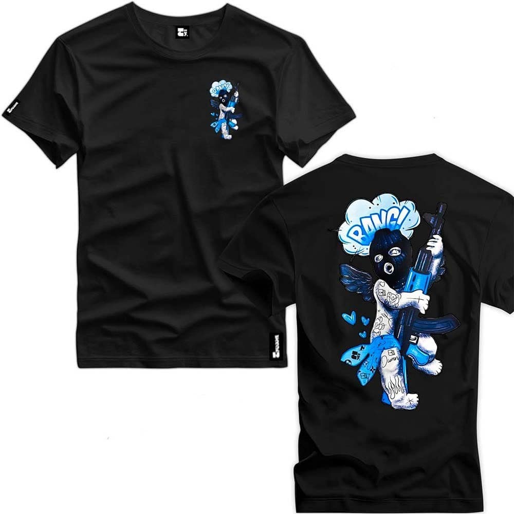 Camisa Camiseta Angel Azul Magnata Algodao Premium Otima Qualidade Varidedade Em Cores !