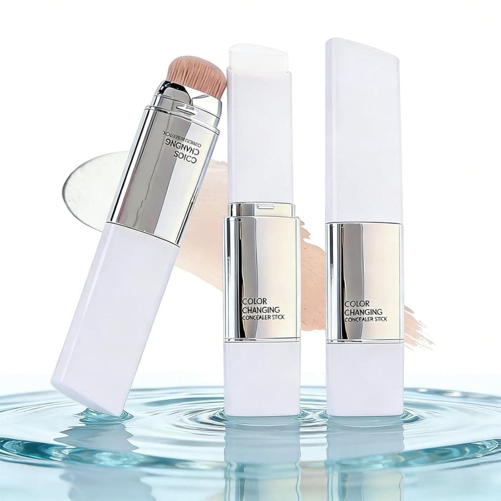 Base em bastão Glo7 de dupla cor com escova misturadora de cores dois em um, mistura instantânea de cores, disfarça os p