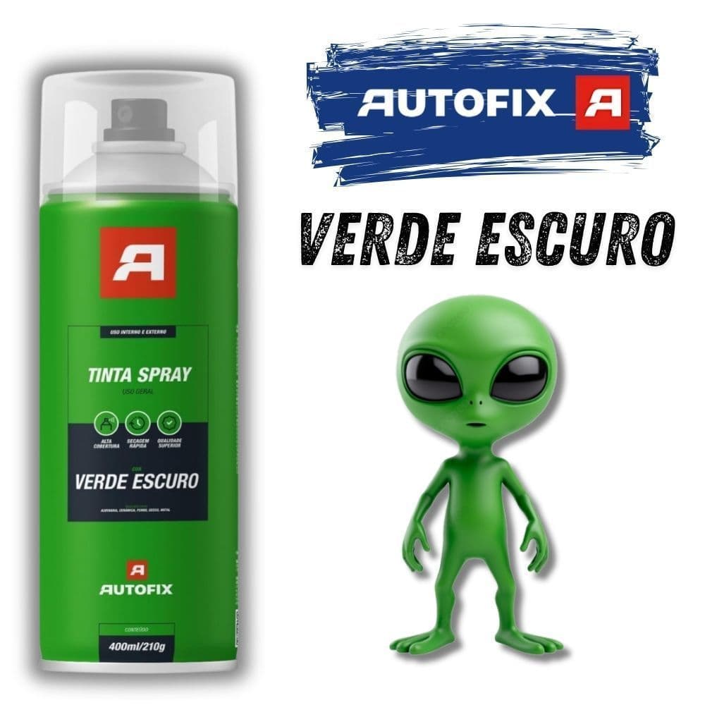 Tinta Spray Verde Escuro   Uso Geral  400ml – Pintura Total ok