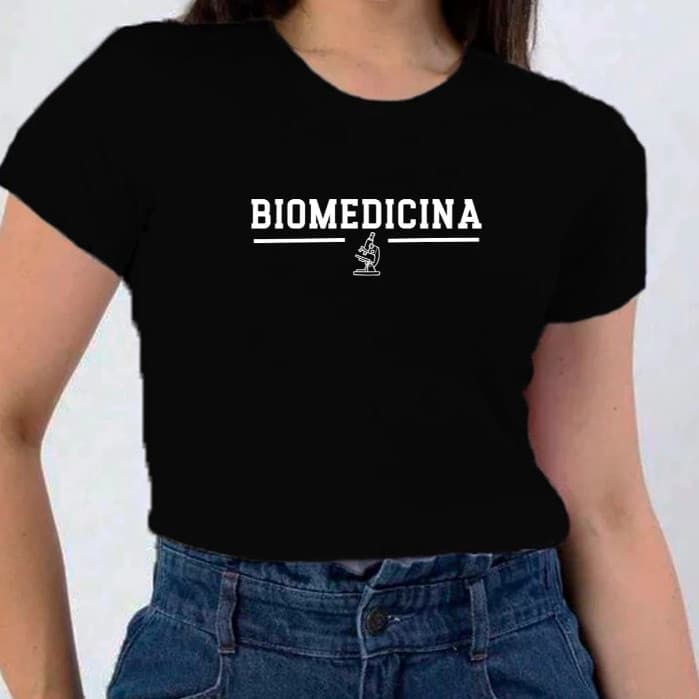 Blusa Biomedicina Baby Look Estampada Profissão