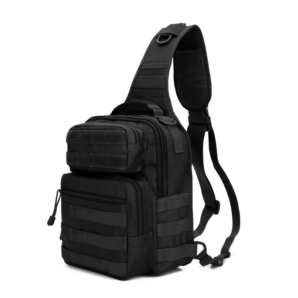 Ventilador militar tático multifuncional bolsa mensageiro de ombro peito CS ciclismo montanhismo saco campo de pesca isc