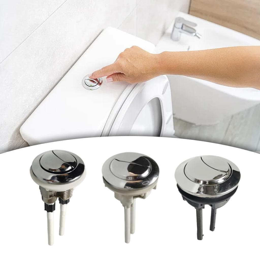 [hellery] Botão Do Tanque Vaso Sanitário Hastes De Descarga Substituição Dupla Para Mola De Metal Galvanizado Durável Ad