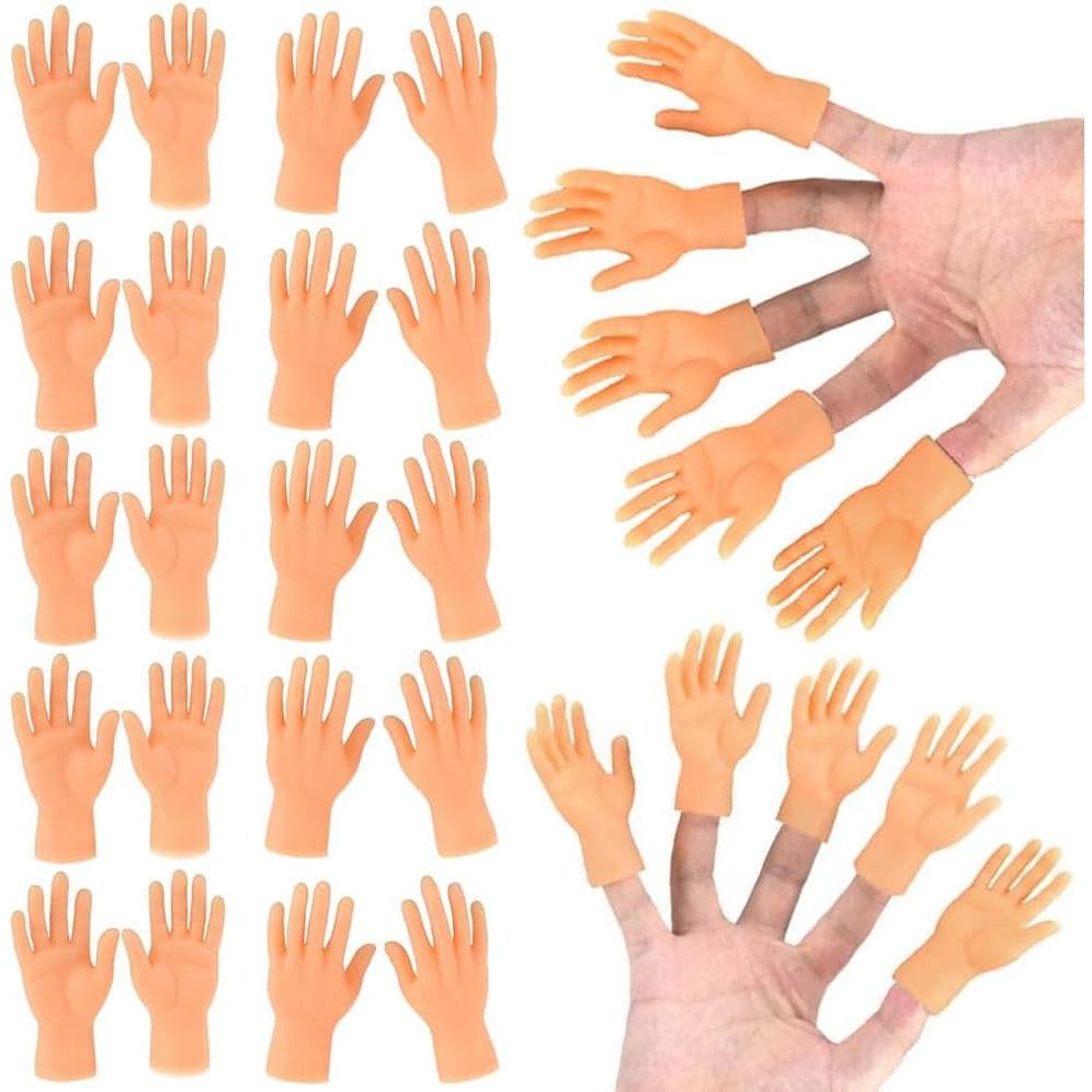 30 mini fantoches de dedo, realistas e fofos, adequados para presentes, apresentações de fantoches, pegadinhas e perform