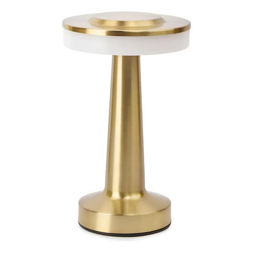 Luminária De Mesa Led 2600 Mah Touch Dimmer Recarregável Usb Dourado 127/220v Dourado