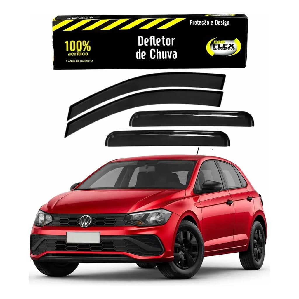 Jogo Calha Defletor Chuva Polo Track 1.0 12v Mpi 2023 A 2026