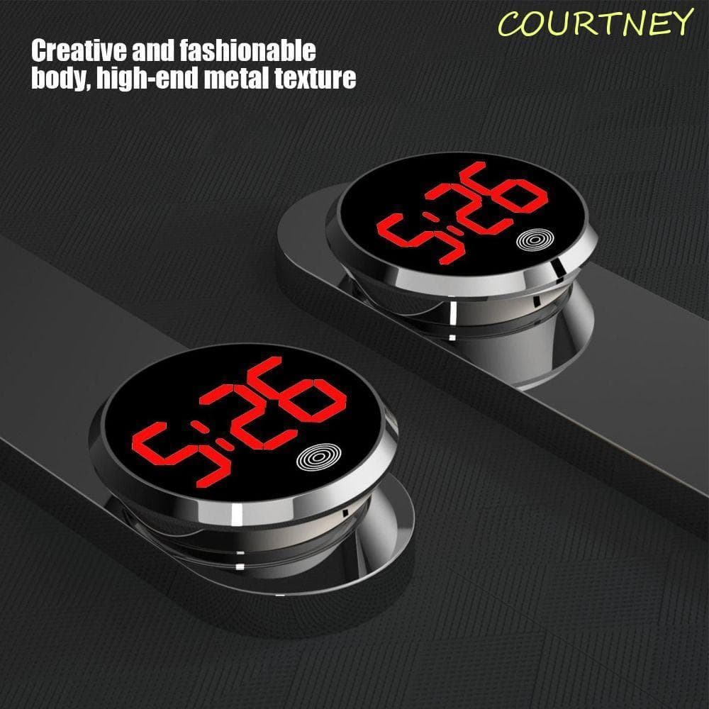 Relógio Digital COURTNEY , De Painel De Carro Novidade Ativado Por Toque , Mini Eletrônico LED Mudo