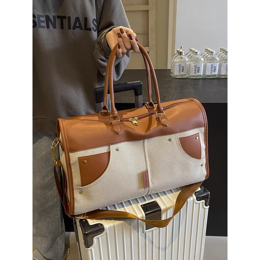 Bolsa de viagem feminina de curta distância, bolsa de viagem de negócios, grande capacidade, leve, bolsa de viagem, arma