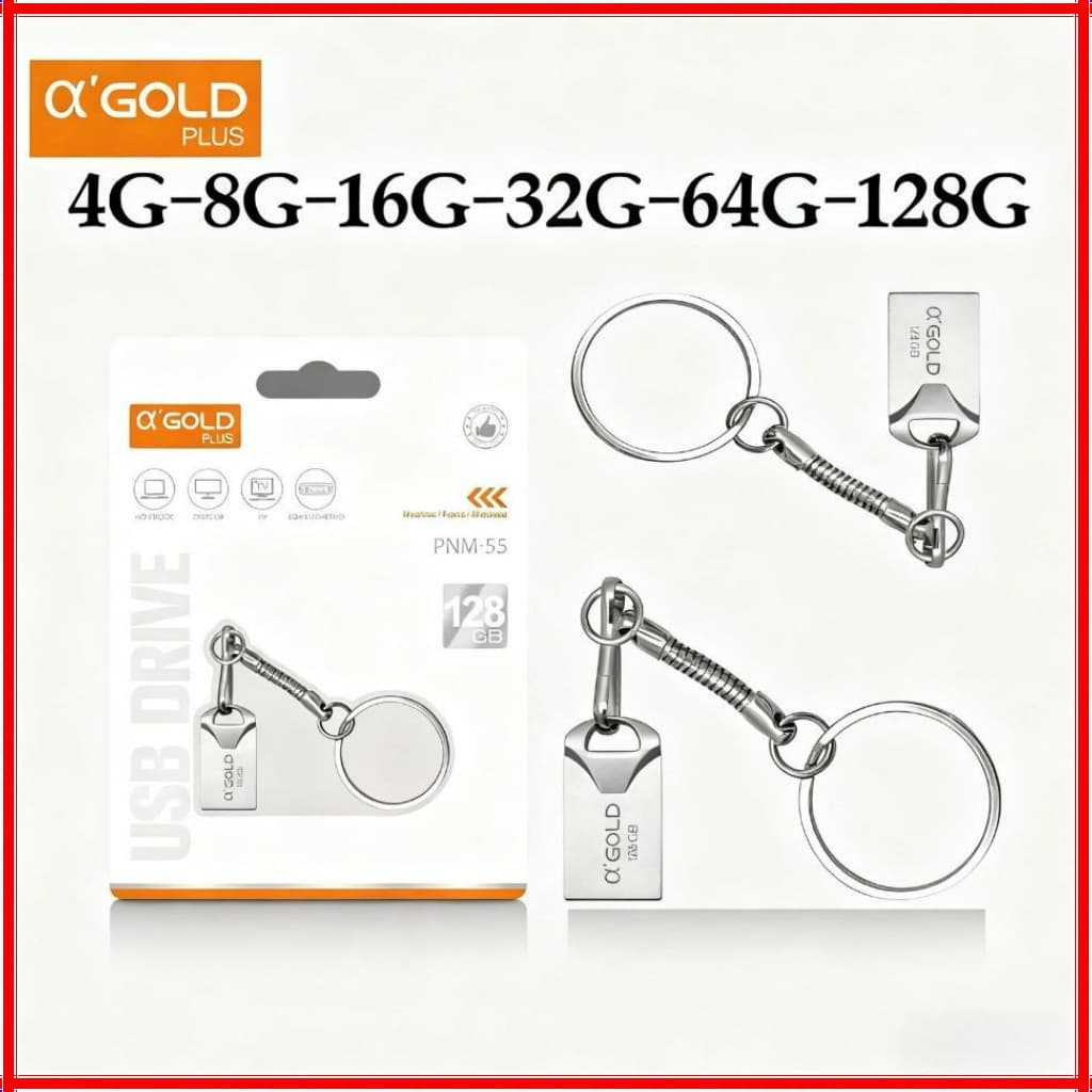Mini Pendrive Chaveiro Metálico USB 4GB 8G 16G 32G 64G 128GB  original A’GOLD