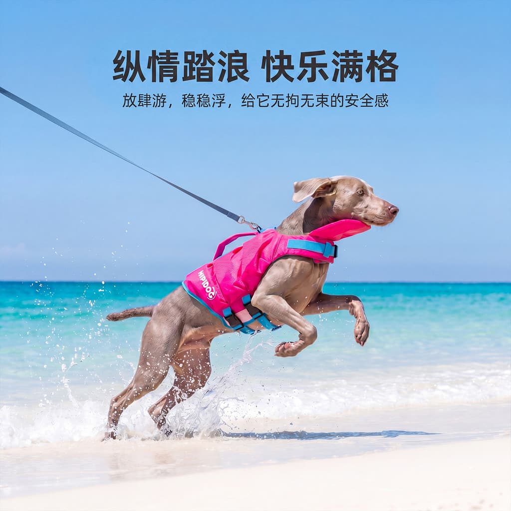 Colete Salva-Vidas Super Flutuante com Contraste de Cores para o Verão, Roupa de Natação para Cães Grandes, Médios e Peq
