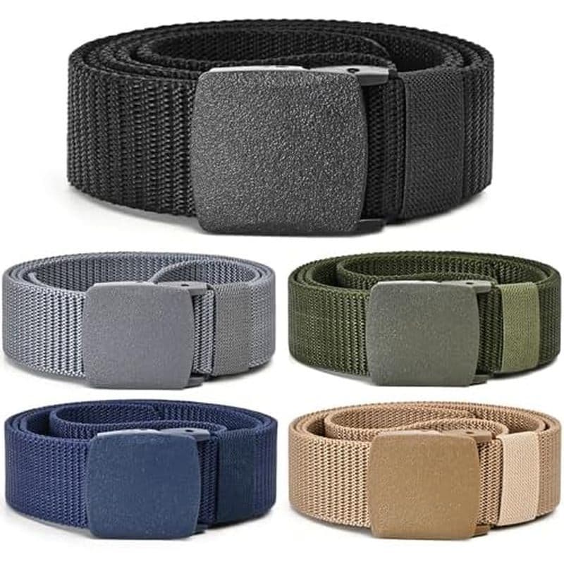 Cintos De Nylon Masculinos Táticos UNGGJKB , 5 Pacotes De Casuais , Lona Militar Ao Ar Livre Sem Metal