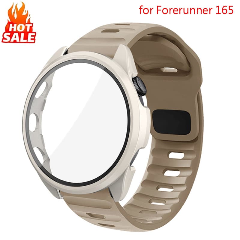 Capa Para PC + Pulseira De Silicone Compatível Com Garmin Forerunner 165 Strap Band + Protetor De Tela Homens E Mulheres
