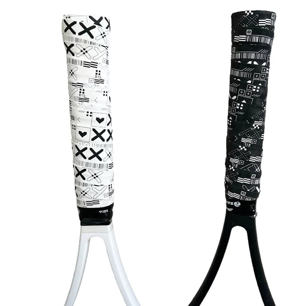 Cola de mão para badminton bidimensional 2 peças frete grátis ZARSIA novo estilo fosco impresso absorvente de suor raque