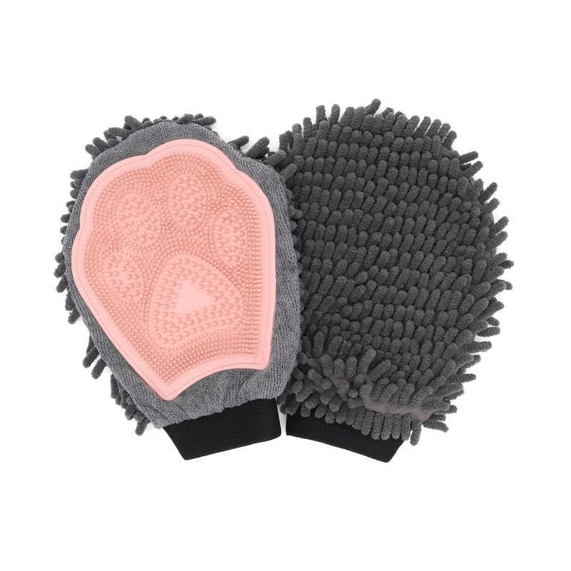 Luvas de banho para animais de estimação universais para gatos cães dupla face limpeza massagem escova de banho absorven