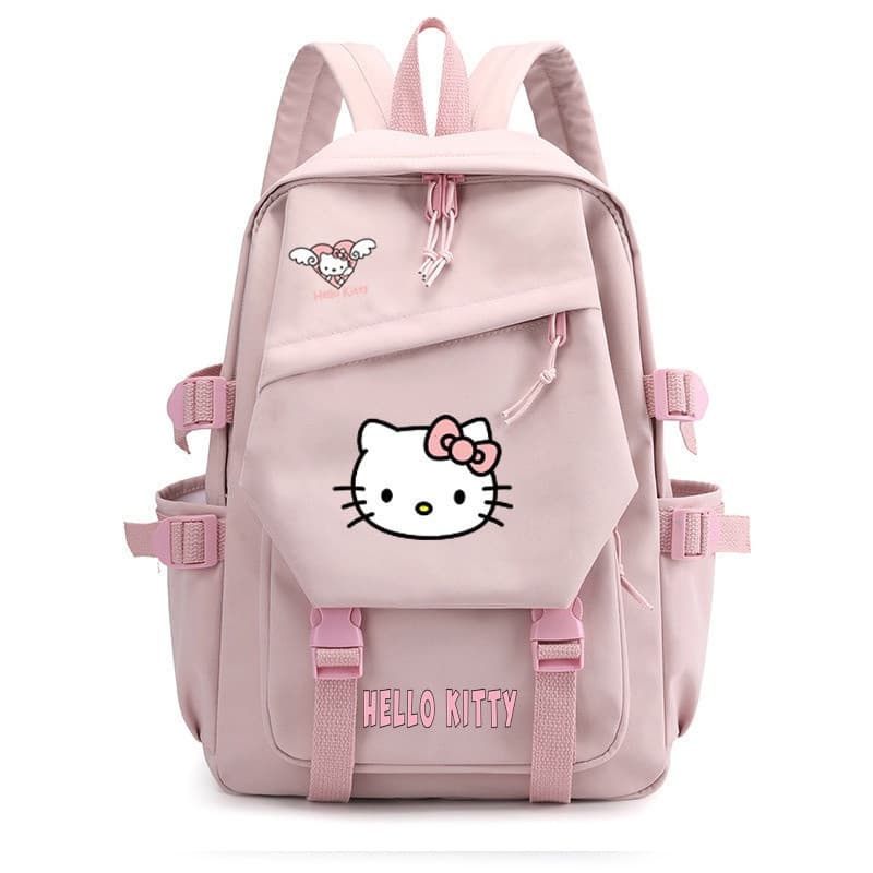 Mochila infantil Hello Kitty, mochila fofa para meninas, mochila leve para estudantes