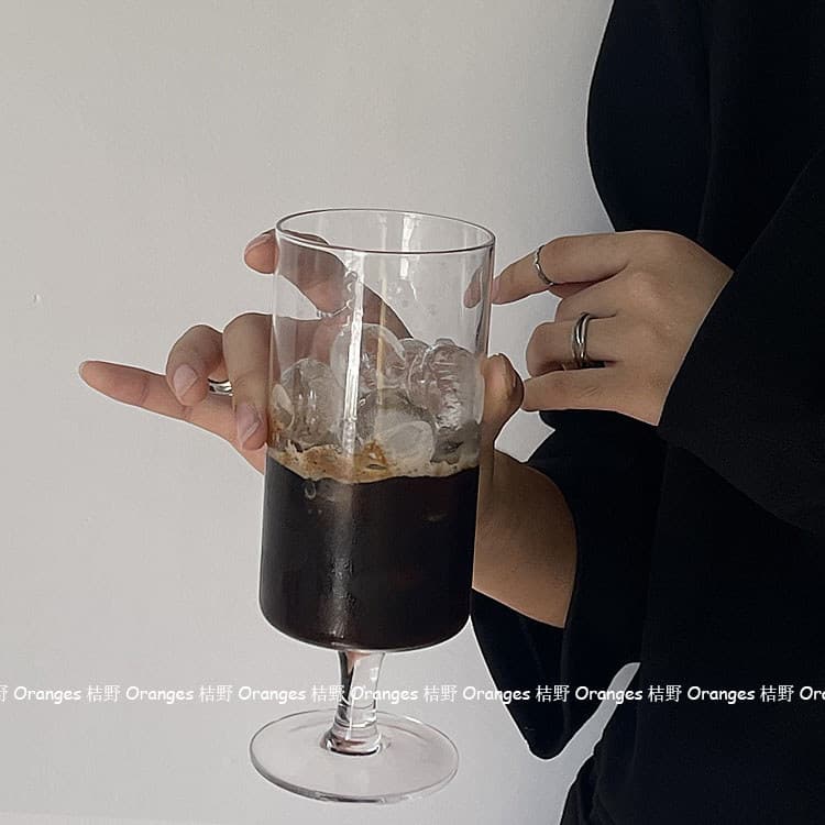 Oranges nicho ins simples gelo americano copo Latte xícara de café copo de água espumante Cocktail taça de vidro