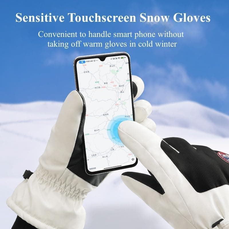 Luvas De Neve De Esqui De Inverno Para Homens , Mulheres , Jovens | Touchscreen E Impermeáveis Aquecimento De Mãos Em Cl