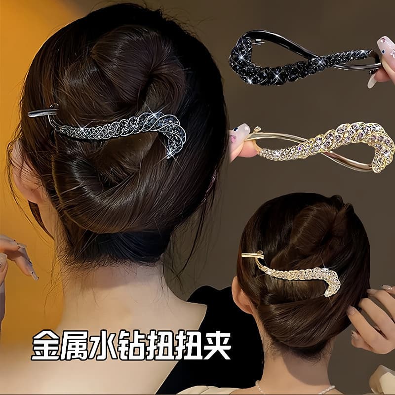 High-End sentimento elegante grampo de cabelo feminino volta cabeça placa grampo de cabelo elegante torção cocar acessór