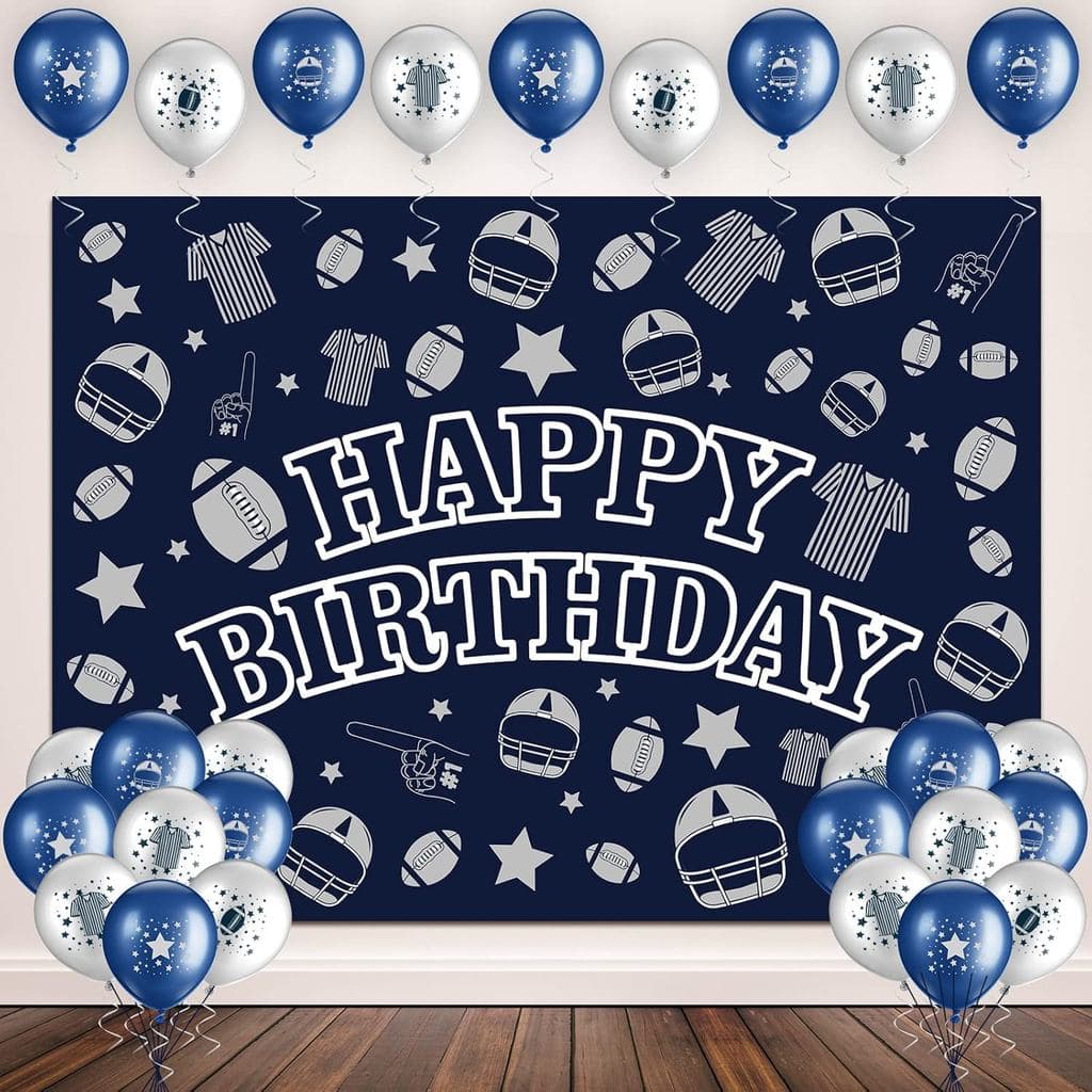 Conjunto de 22 Peças para Festa de Aniversário de Cowboy da Oudain Inclui 1 Painel de Fundo de Cowboy, 20 Balões de Aniv