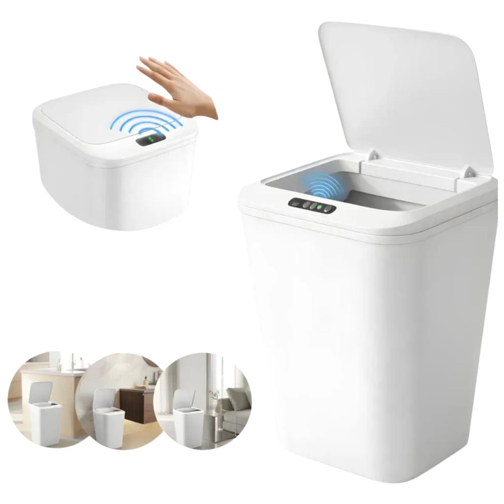 Lixeira Inteligente com Sensor Automático 16L – Abre Sem Toque, Anti-Odor e Silenciosa SUPER QUALIDADE