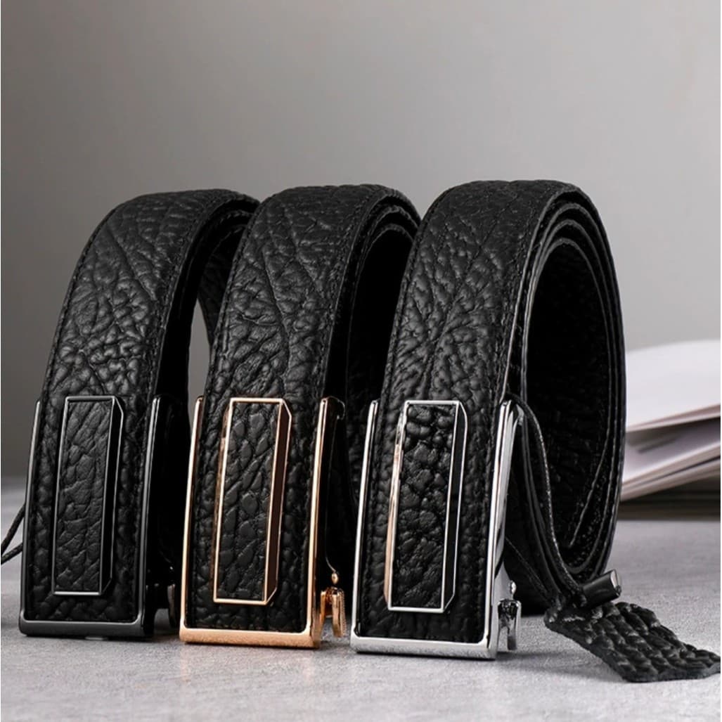 cinto feminino largo cinto feminino Cinto de fivela automática masculino, cinto de negócios de couro selvagem, couro gen