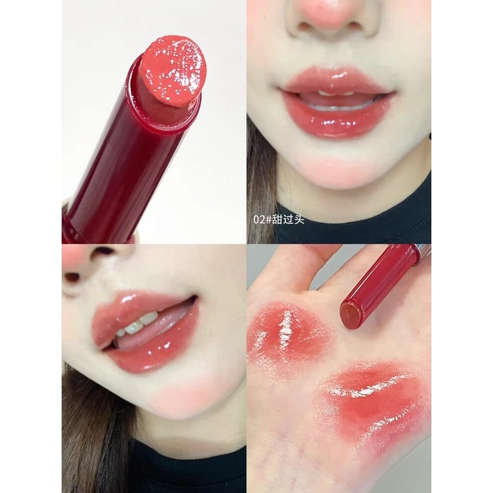Lábios de vidro Pure Desire!24 novo estilo sólido brilho labial espelho brilho de água transparente copo antiaderente es