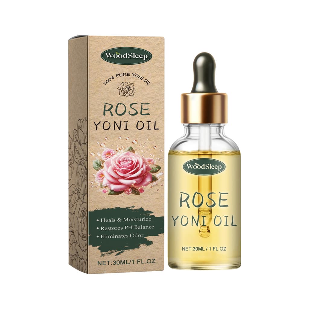 WoodSleep Private Parts Care Óleo Essencial (Odor de Rosa) Corpo Feminino Firmador Suave Não Irritante Desodorante Óleo