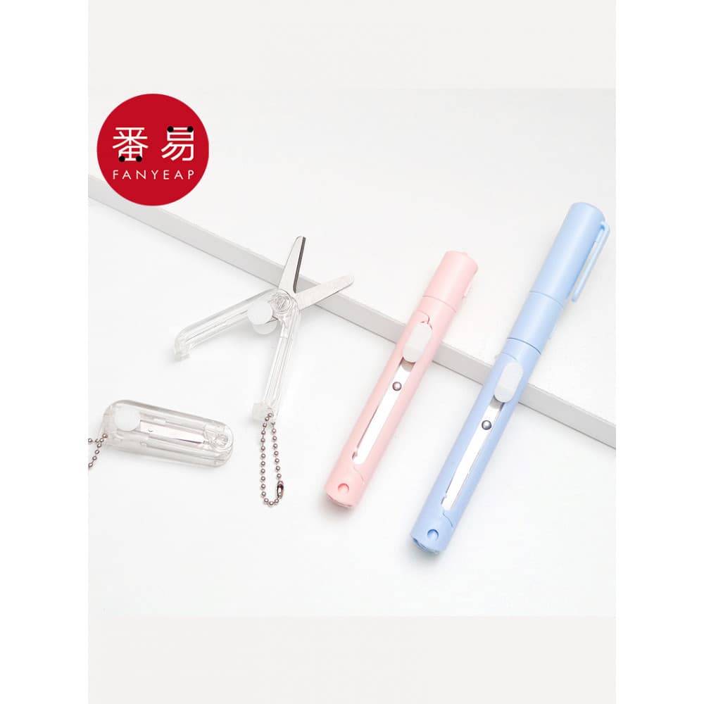 Tesoura dobrável A1zbq001-Caneta dobrável tesoura cortador de papel Mini tesoura multifuncional manual artesanal