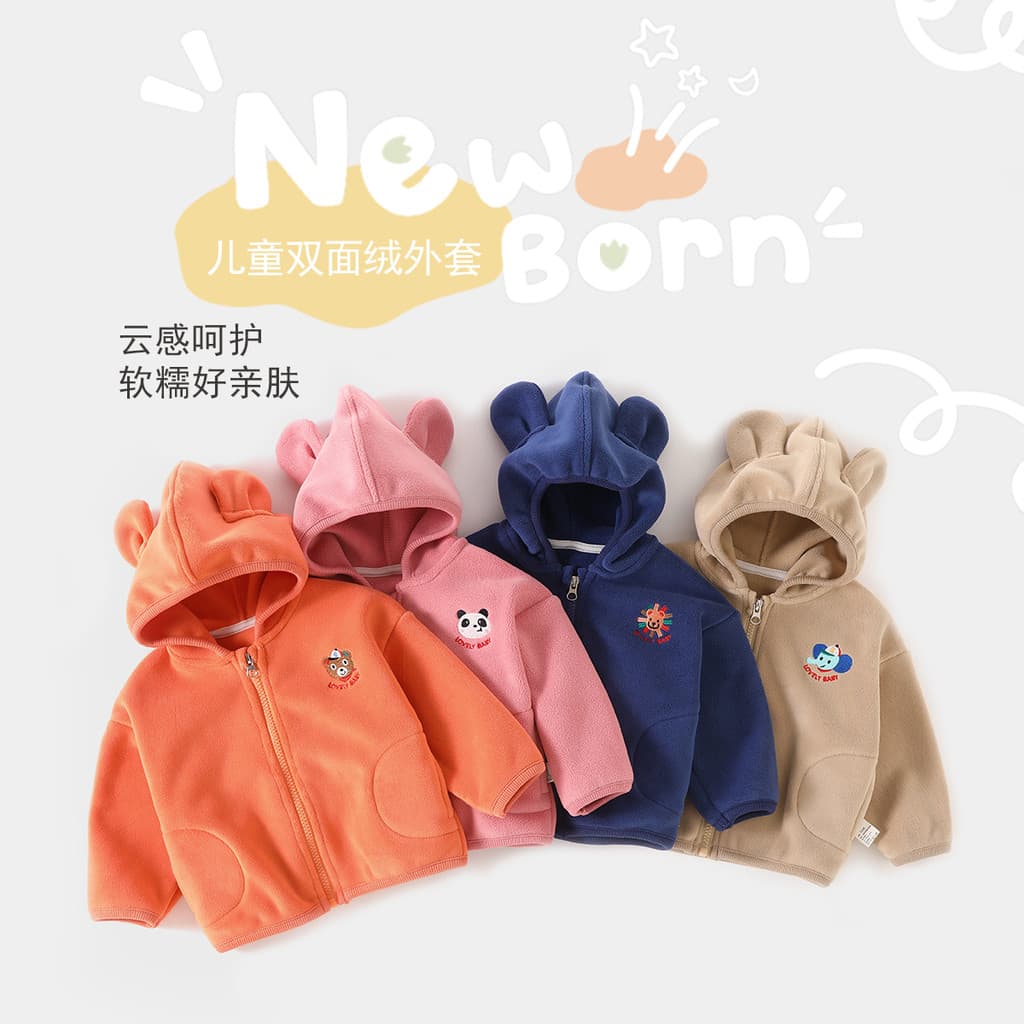Bebê jaqueta de lã outono inverno crianças jaqueta meninos uniforme de beisebol meninas roupas de inverno forro de lã Ol