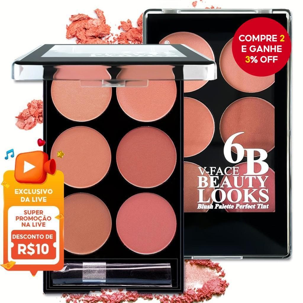Paleta De Blush Fosco De Seis Cores , Destaque Natural , Pó Facial À Prova D'água , Uso O Dia Todo , Data Romântica , Pr