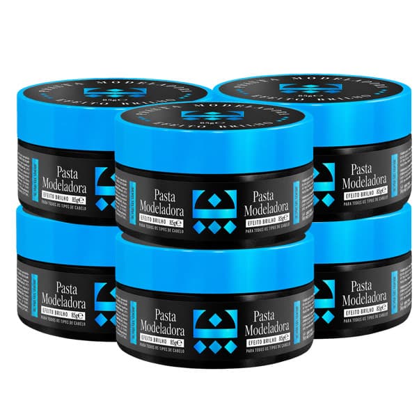 Kit com 6 Pastas Modeladoras Efeito Brilho - Embaixador 85g