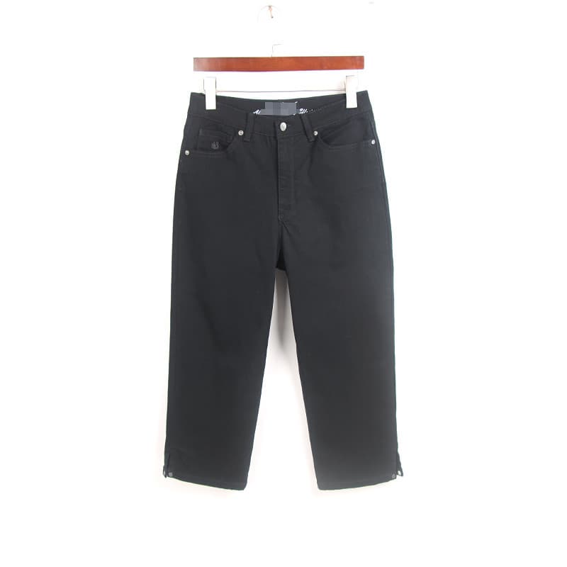 Verão novo estilo 78 pontos Jeans preto feminino pedido estrangeiro 100kg tamanho grande cintura alta elástico mais magr
