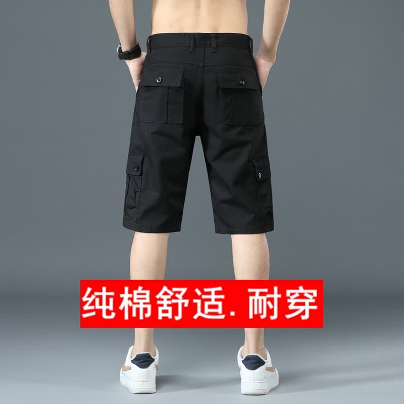 Shorts curtos masculinos 2025 verão versão coreana na moda Street wear exterior cortado solto estilo fino cinco pontos m
