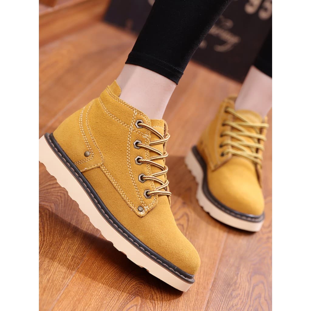 Botas Martin de couro genuíno genuíno moda feminina botas curtas casuais botas masculinas na moda rendas botas gerais ao
