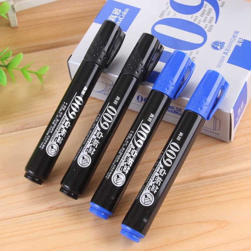 Zhicai 009 Caneta econômica para quadro branco Cor Preto Vermelho Azul Caneta para quadro negro infantil apagável à base