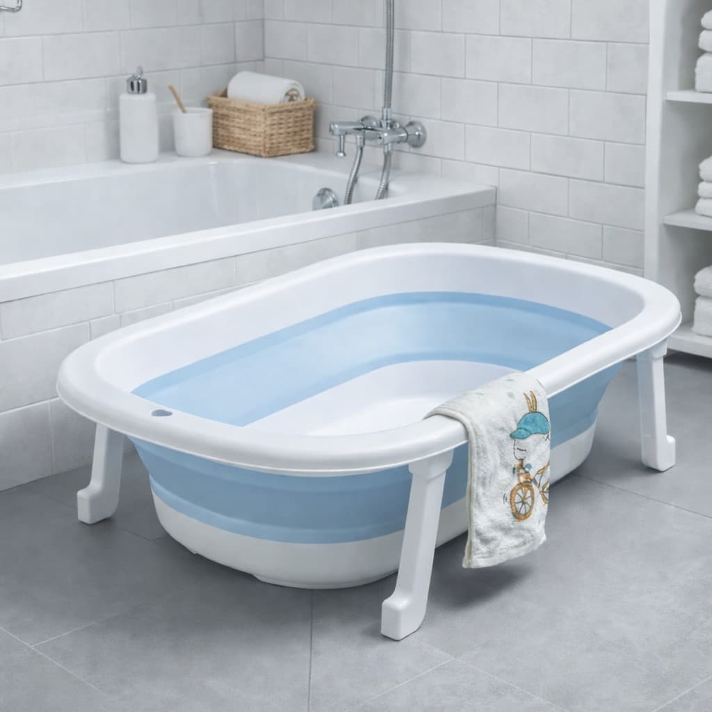 Banheira Bebê Infantil Retrátil Em Silicone 30kg Maung