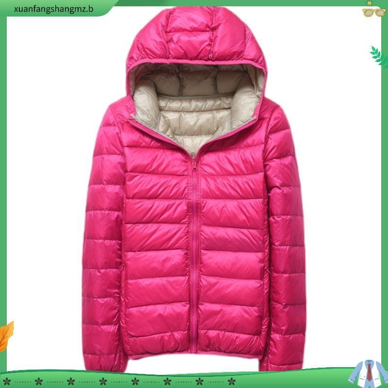 Novas Mulheres Ultra Jaqueta Leve Para Baixo Casuais Dupla Face Reversível Casacos Plus Size 4xl Com Saco Portátil Outw