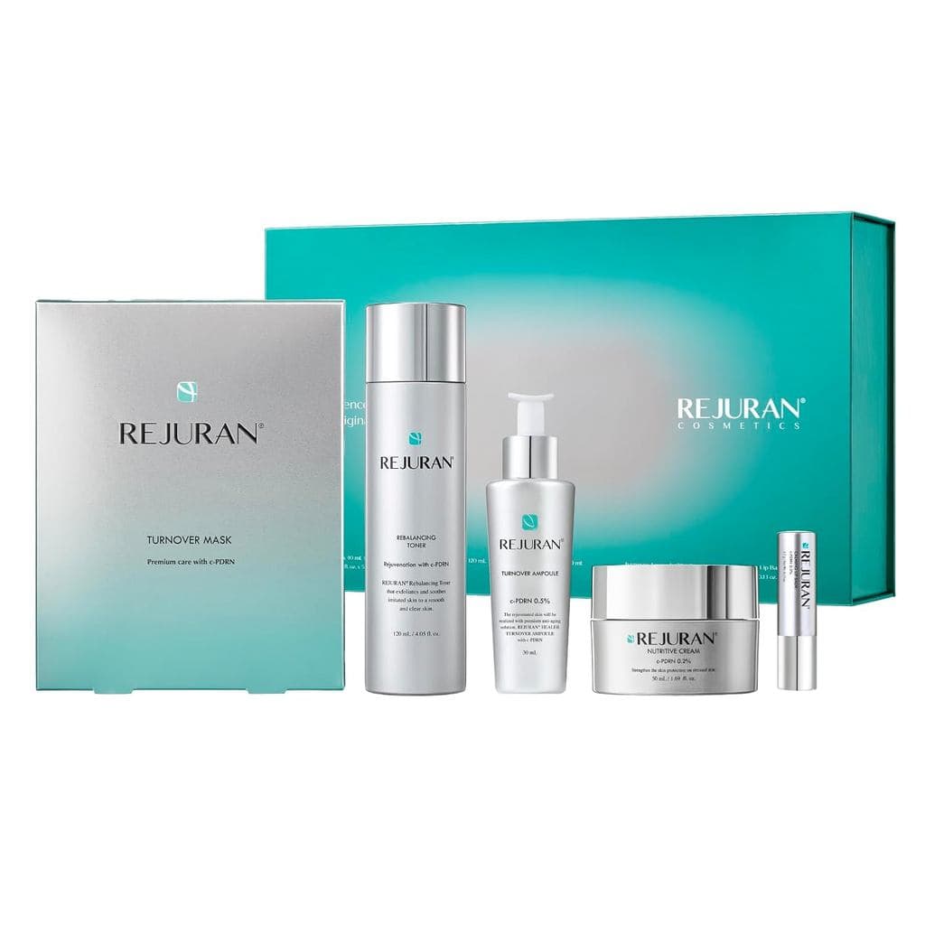 REJURAN ®   Conjunto Total Aestheti - PDRN ®   Kit de Cuidados Diários Rejuvenescedores com DNA de Salmão para Antienvel