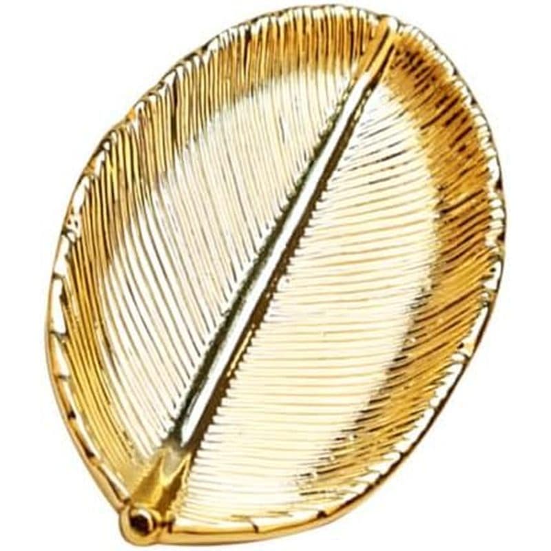 Uonlytech Bandeja De Suporte De Cerâmica , Formato De Folha , Anel , Pulseira , Brincos , Prato De Armazenamento , Placa