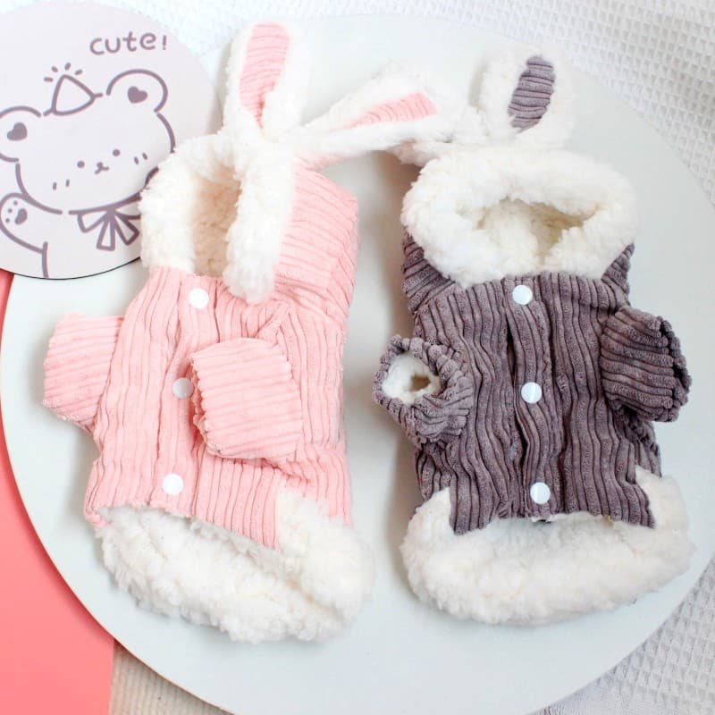 Roupas para animais de estimação outono inverno novo estilo grande orelha cordeiro velo colete Teddy Bichon cão gato eng