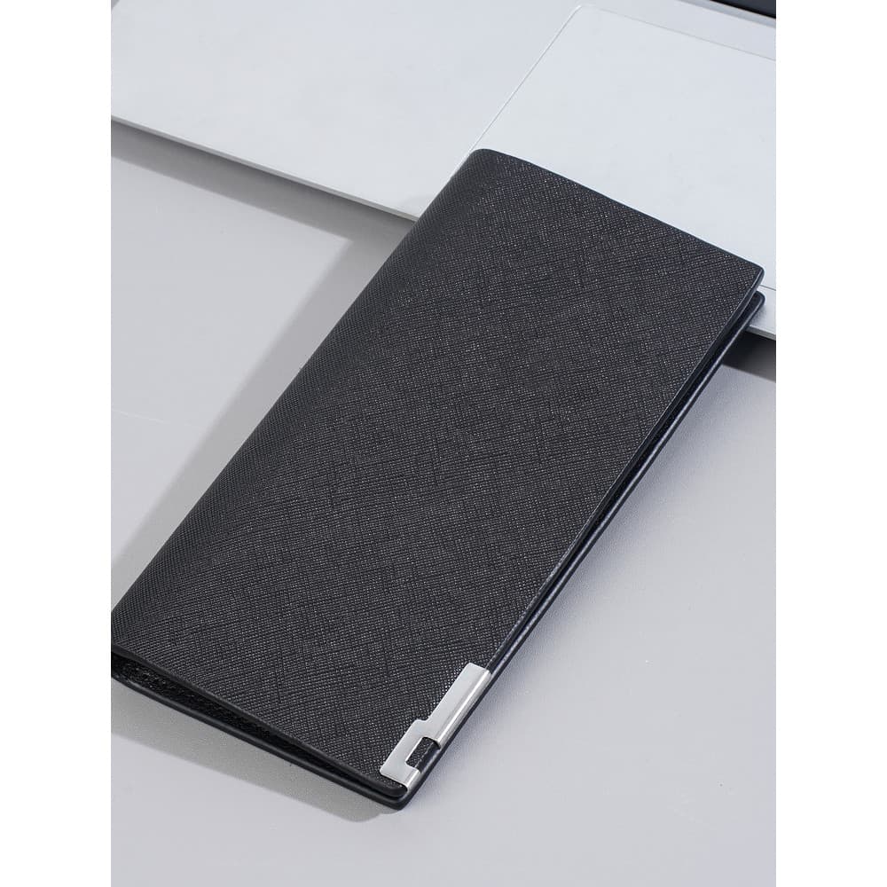 carteira masculina carteira masculina com ziper Carteira masculina Ultra-fina estilo longo 2024 novo estilo masculino Mu
