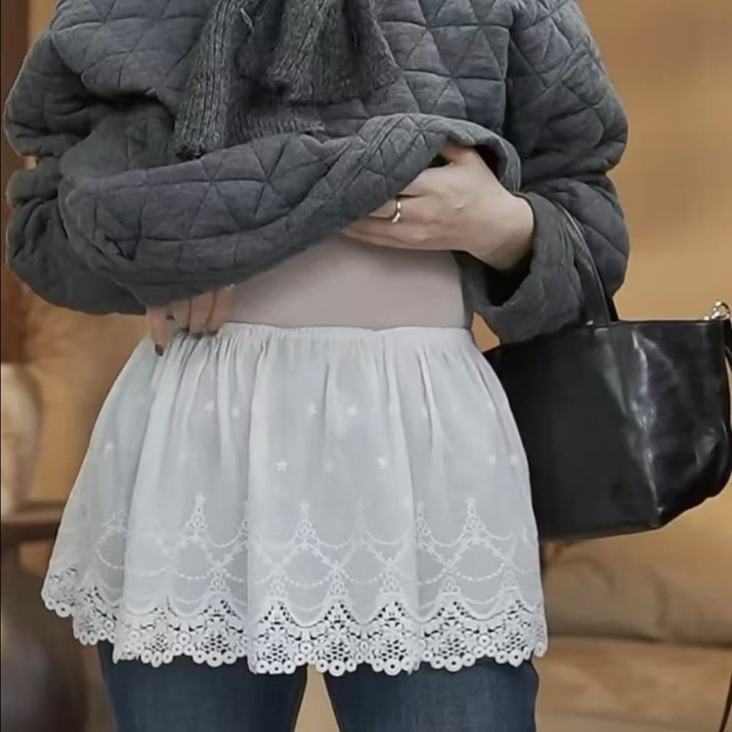 Tecido de algodão cortina de bunda bainha feminina inverno moletom saia de fundo Hip-cobrindo saia curta engrossado tama