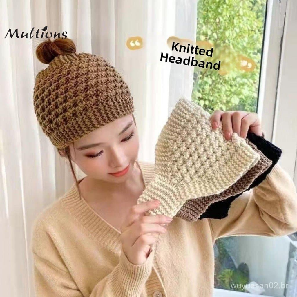 1Pc Mão Tecido Fio Proteção De Orelha Bandana Para Meninas Com Estilo Versátil Headwear