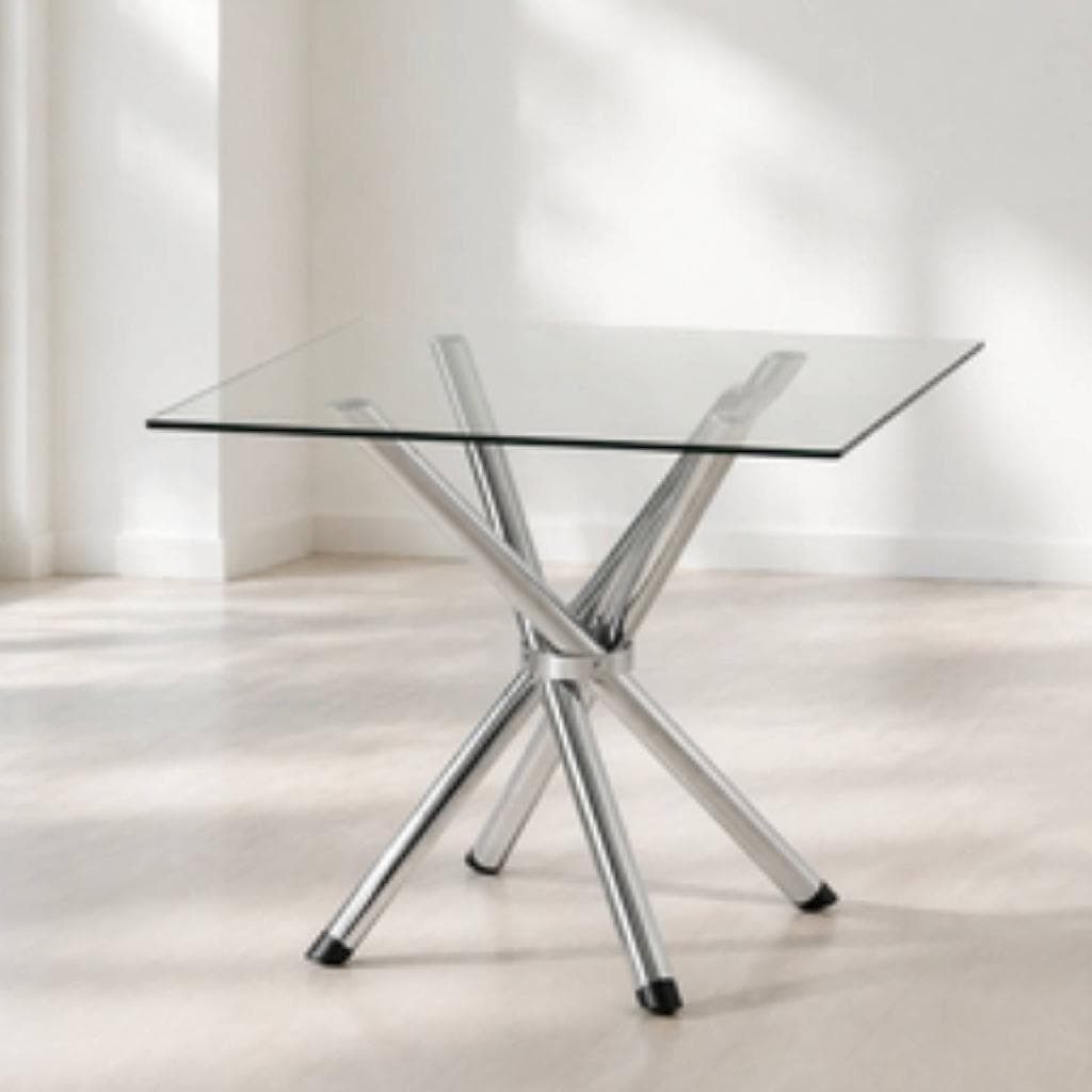 Tampo De Mesa Vidro Temperado Transparente 80x80cm Quadrado Resistente