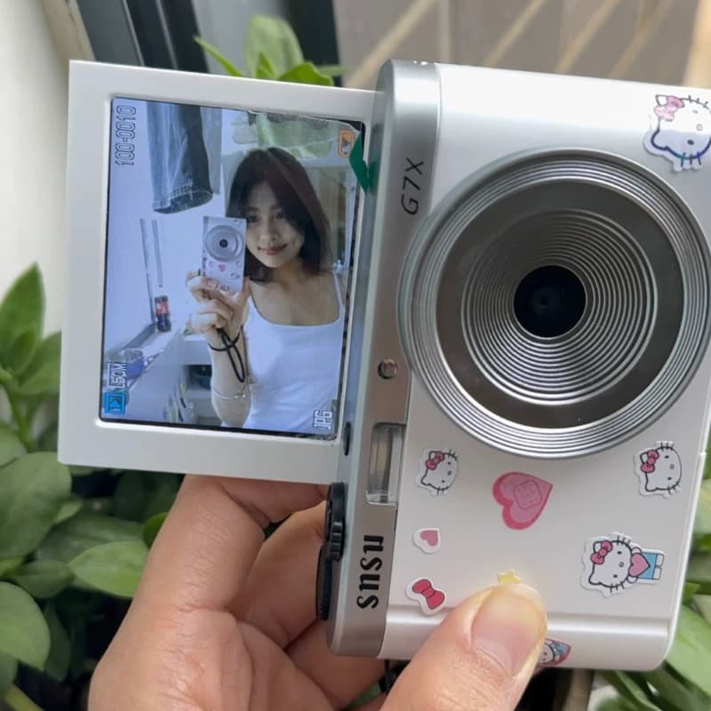 Snsu G7 Câmera Digital HD Estudante Campus Retro CCD Presente Feminino Masculino Flip Micro Único Flip Selfie