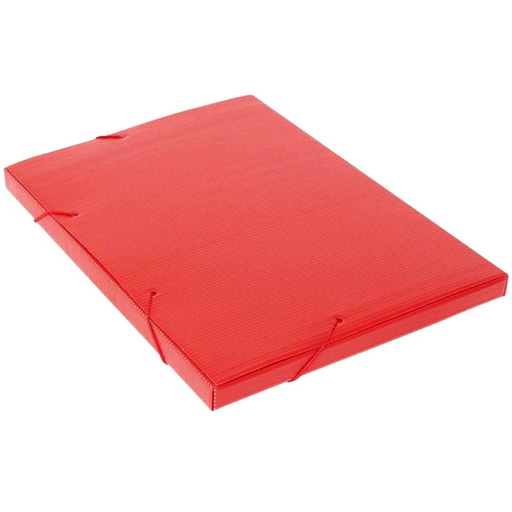 Pasta Ofício 20mm Novaonda Aba com Elástico 33,5x24,5x0,20cm Vermelha Polibras