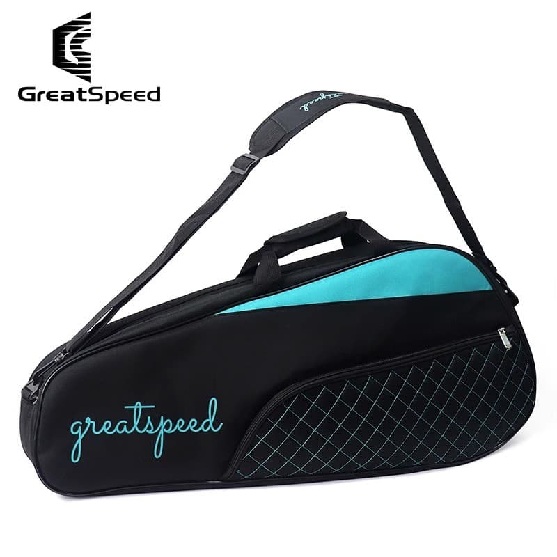 GREATSPEED Bolsa de tênis de 3 pacotes de ombro para homens e mulheres, bolsa simples para raquete de tênis, bolsa para